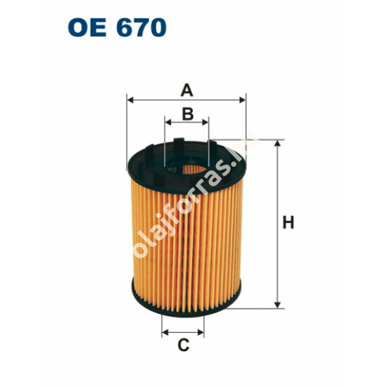 OE670 Filron olajszűrő