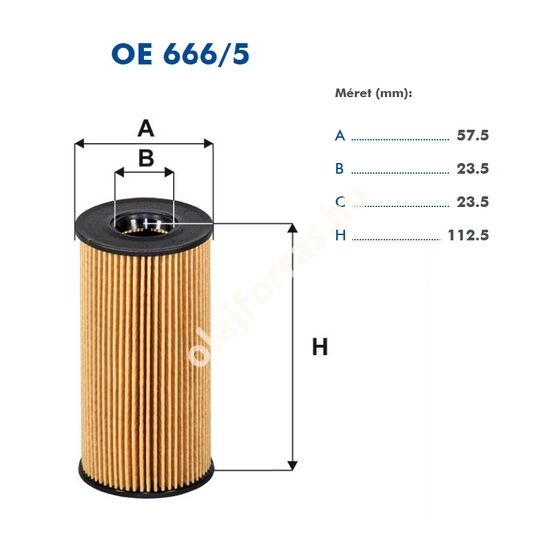 OE666/5 Filtron olajszűrő