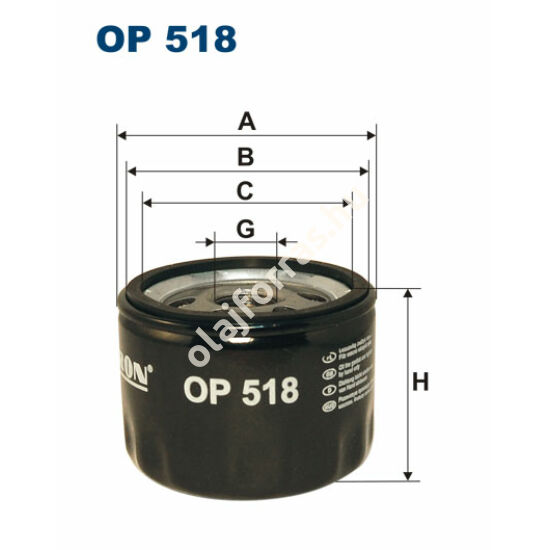 OP518 Filron olajszűrő