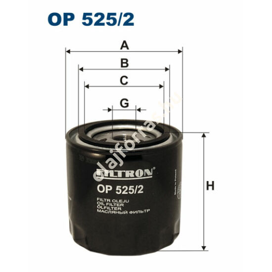 OP525/2 Filron olajszűrő