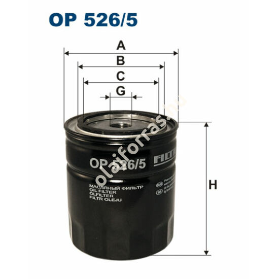 OP526/5 Filron olajszűrő