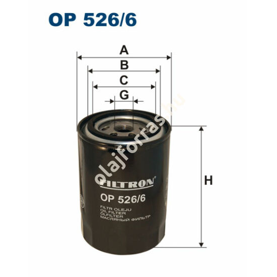 OP526/6 Filron olajszűrő