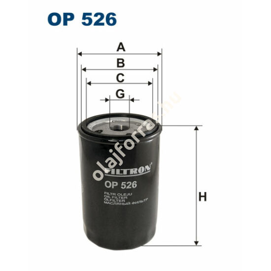 OP526 Filron olajszűrő