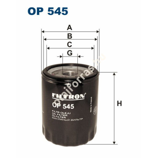 OP545 Filron olajszűrő