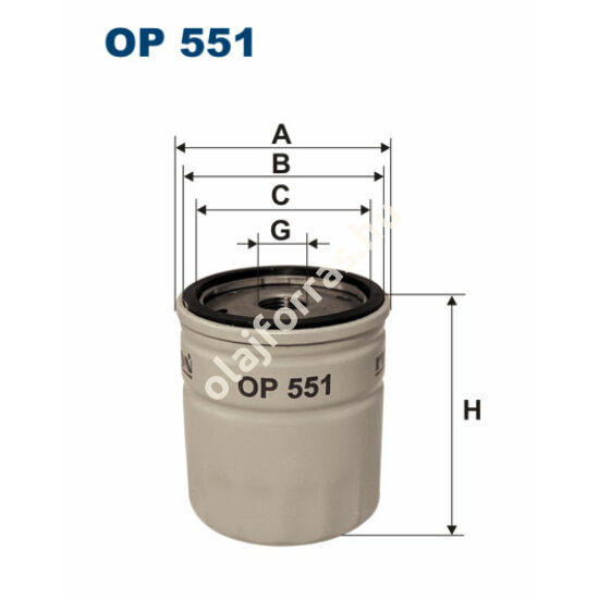 OP551 Filron olajszűrő