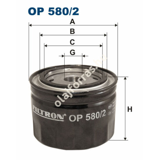 OP580/2 Filron olajszűrő