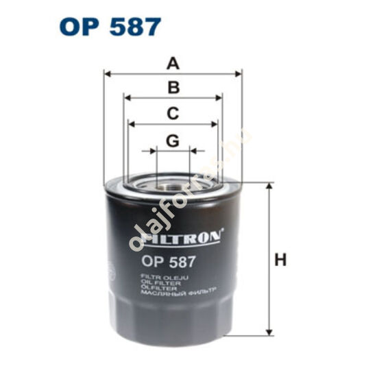 OP587 Filron olajszűrő