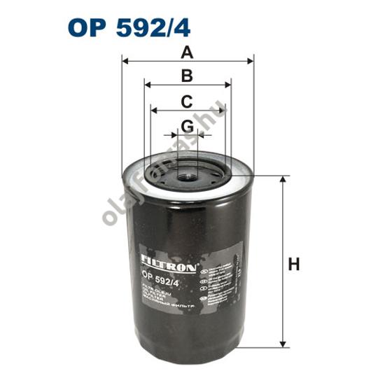 OP592/4 Filron olajszűrő