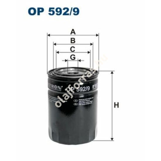 OP592/9 Filron olajszűrő