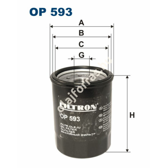 OP593 Filron olajszűrő