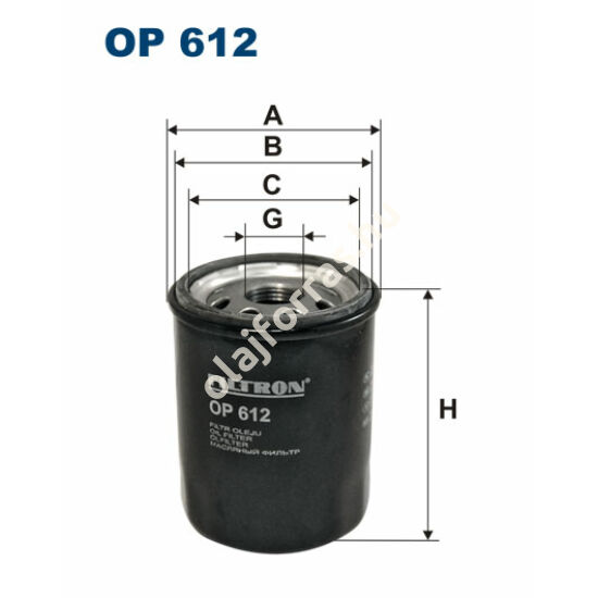 OP612 Filron olajszűrő