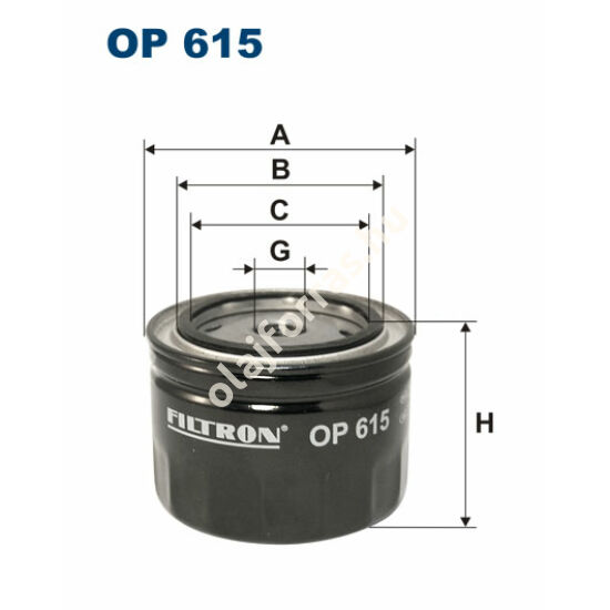 OP615 Filron olajszűrő