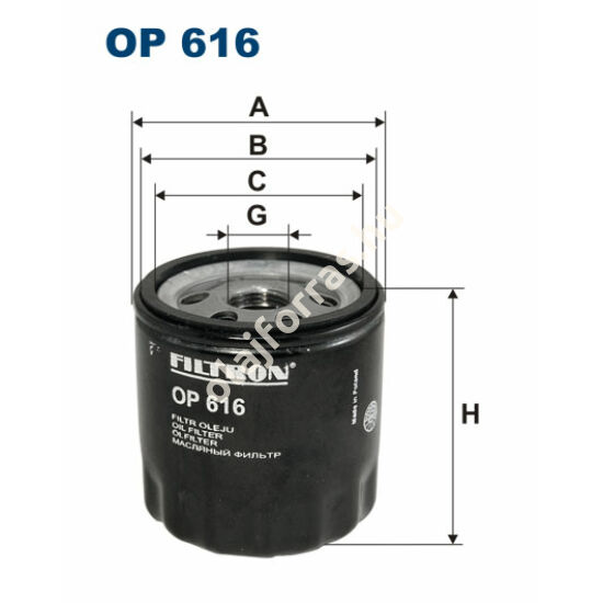 OP616 Filron olajszűrő