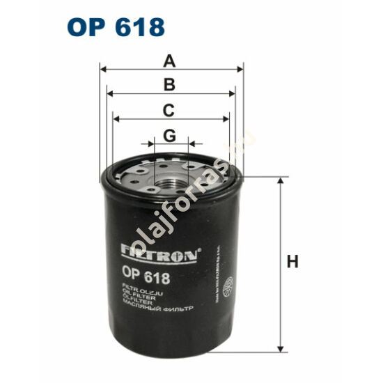 OP618 Filron olajszűrő