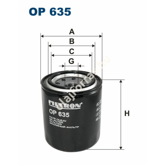 OP635 Filron olajszűrő