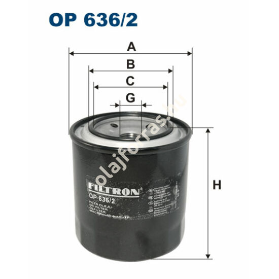 OP636/2 Filron olajszűrő