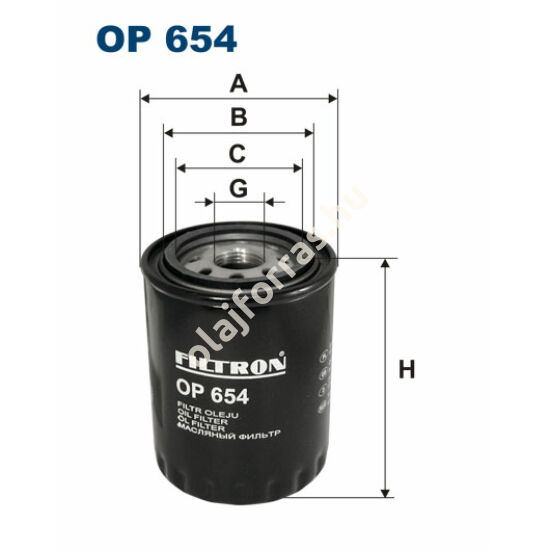 OP654 Filron olajszűrő