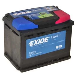 Exide Excell EB620 62Ah jobb+