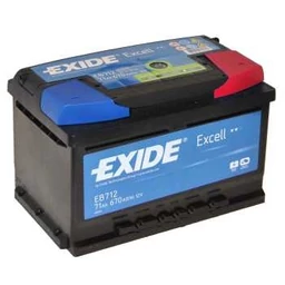 Exide Excell EB712 71Ah jobb+ Exide Excell EB712 71Ah jobb+