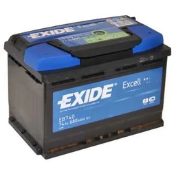 Exide Excell EB740 74Ah jobb+