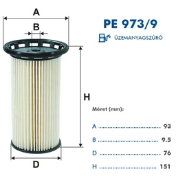 PE973/9 Filtron üzemanyagszűrő