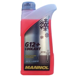 Mannol G12+ készre kevert fagyálló -30°C (G12 piros) 1L Mannol G12+ készre kevert fagyálló -30°C (G12 piros) 1L