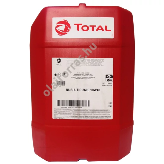 Total Rubia TIR 8600 10W-40 20L