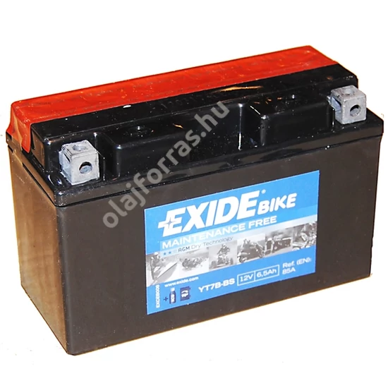Exide ET7B-BS 6,5Ah bal+ 12V (felitatott)