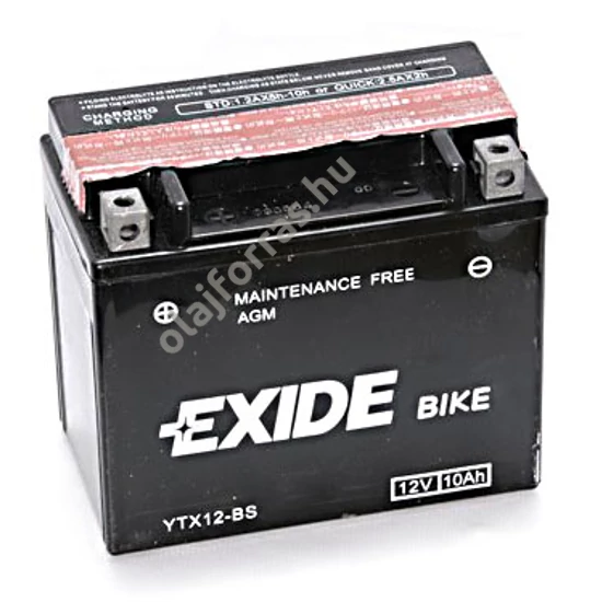 Exide ETX12-BS 10Ah bal+ 12V (felitatott)