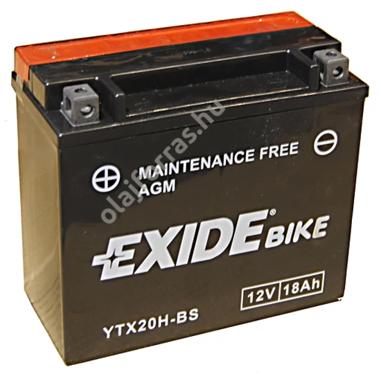 Exide ETX20H-BS 18Ah bal+ 12V (felitatott)