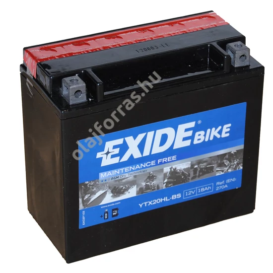 Exide ETX20HL-BS 18Ah jobb+ 12V (felitatott)