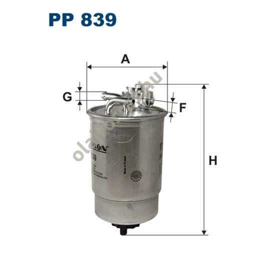 PP839 Filtron üzemanyagszűrő