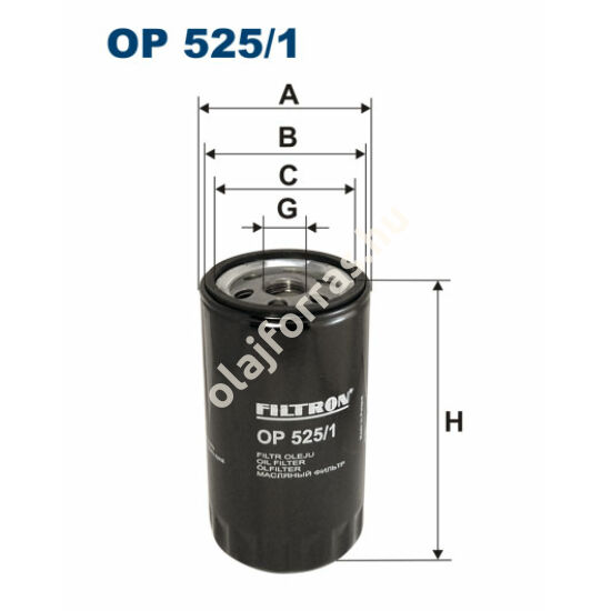 OP525/1 Filron olajszűrő
