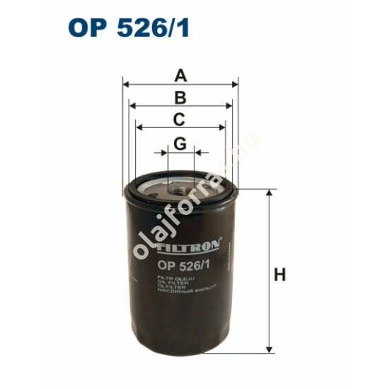 OP526/1 Filron olajszűrő