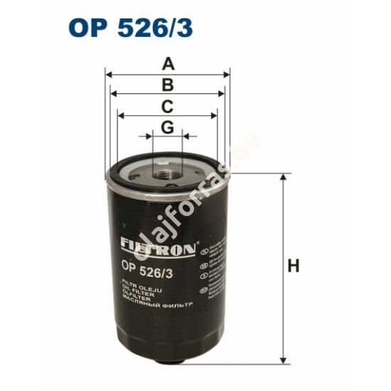 OP526/3 Filron olajszűrő