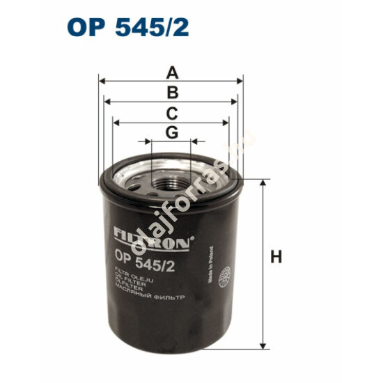 OP545/2 Filron olajszűrő