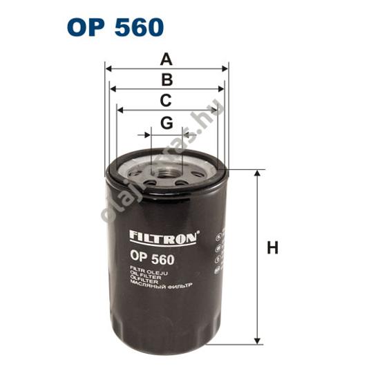 OP560 Filron olajszűrő