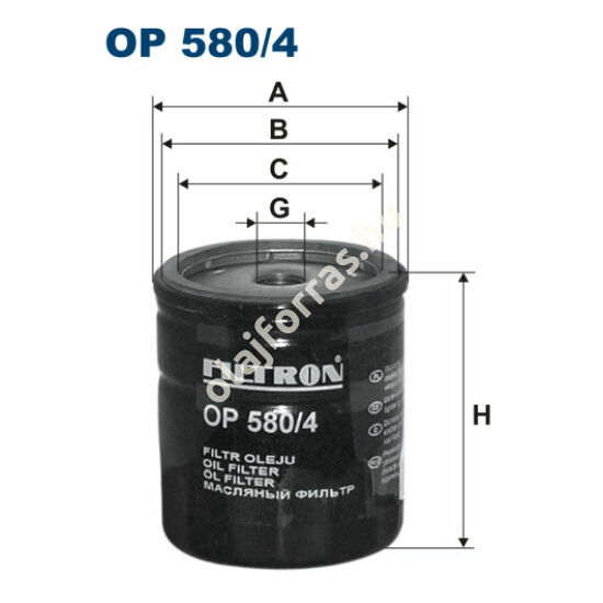 OP580/4 Filron olajszűrő