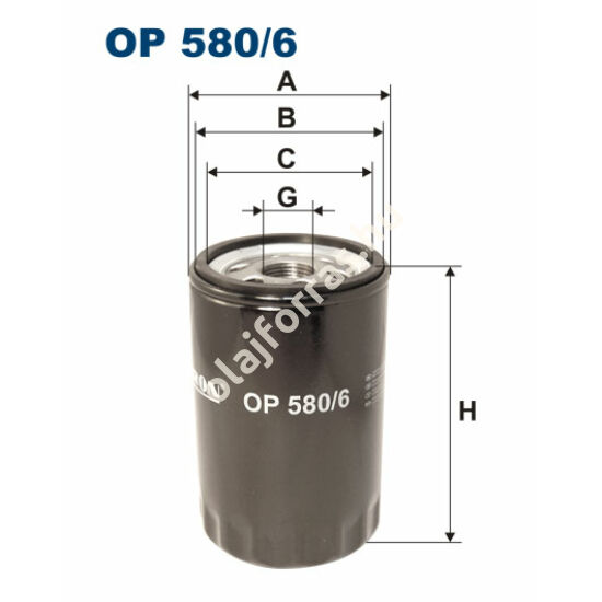 OP580/6 Filron olajszűrő