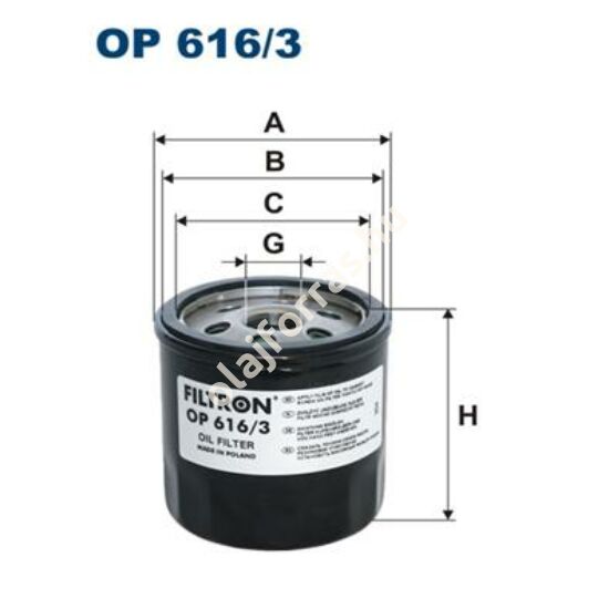 OP616/3 Filron olajszűrő