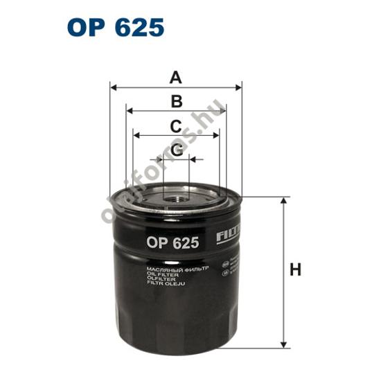 OP625 Filron olajszűrő