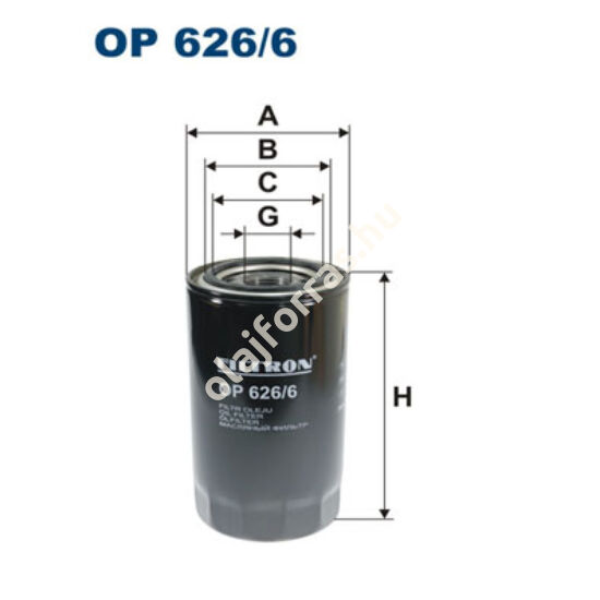 OP626/6 Filron olajszűrő