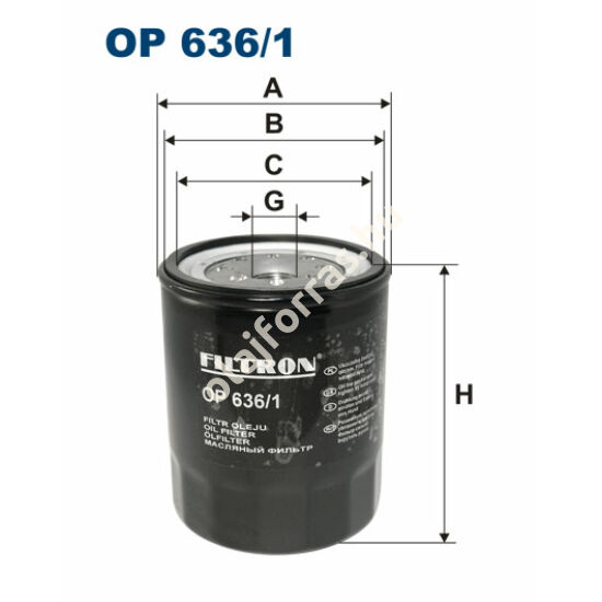 OP636/1 Filron olajszűrő