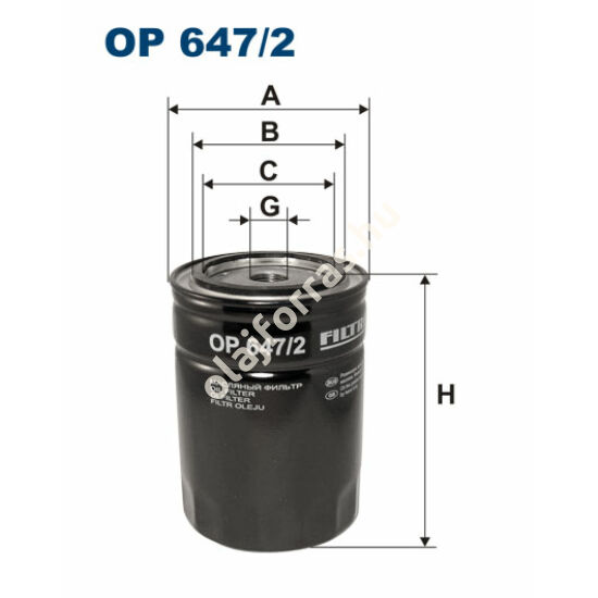 OP647/2 Filron olajszűrő