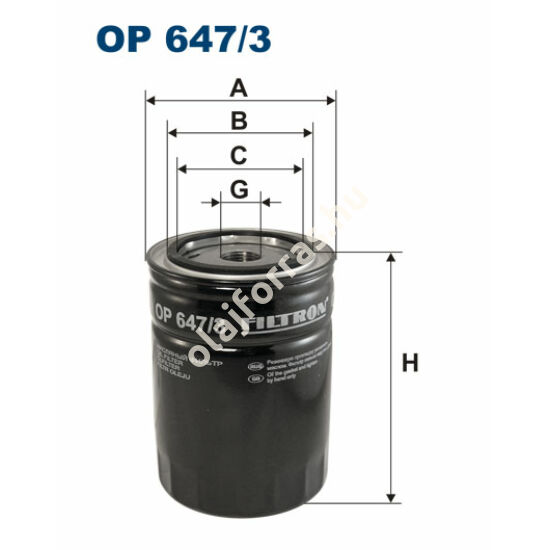 OP647/3 Filron olajszűrő