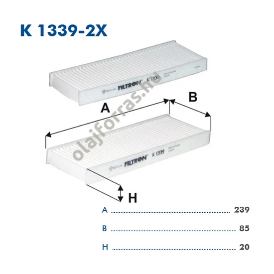 K1339-2x Filtron pollenszűrő