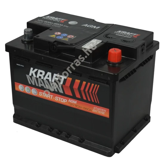 Kraftmann AGM 60Ah/660A J+ L2 (242*175*190)N