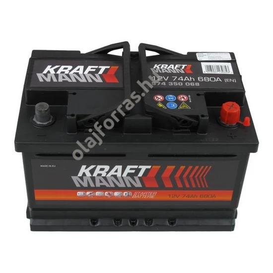 Kraftmann 74Ah/680A J+ (278*175*175)A