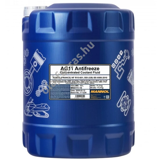 Mannol AG11 fagyálló koncentrátum -76°C (G11 kék) 20L