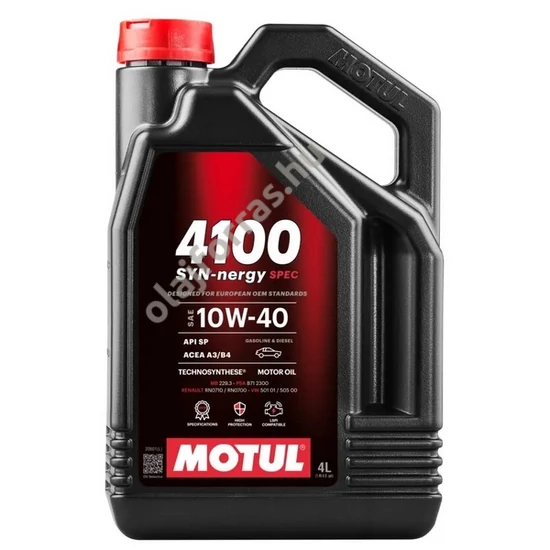 MOTUL 4100 SYN-nergy Spec 10W-40 4L (MOTUL 6100 Synergie+ 10W-40)